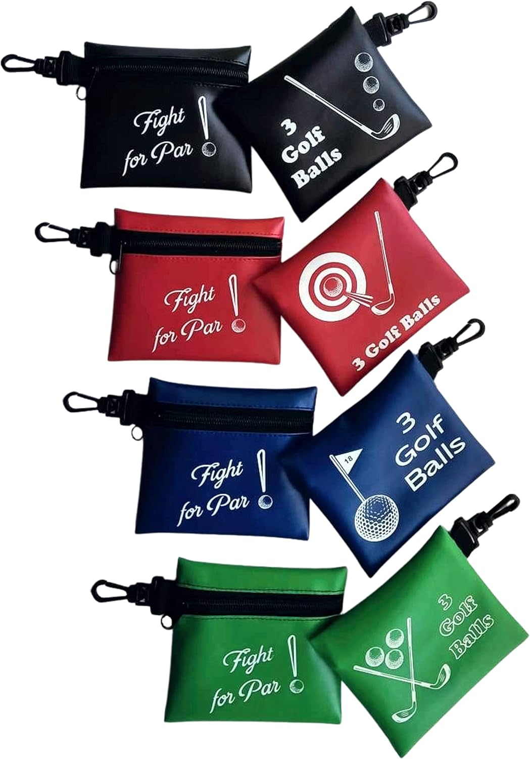 Golf Ball Bag Pouch, 4 pcs Value Package. Golf Accessories Bag Golf Turf Divot Tools Case Golf Tees Bag Ball Markers Pouch Small Golf Items Bag Golf Carry Bag [Golf Balls Not Included]