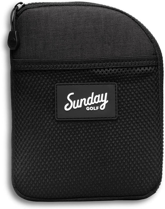Golf Valuables Pouch with Clip by Sunday Golf | Zippered, Water Resistant Nylon, for Extra Tees, Pencils, Ball Markers