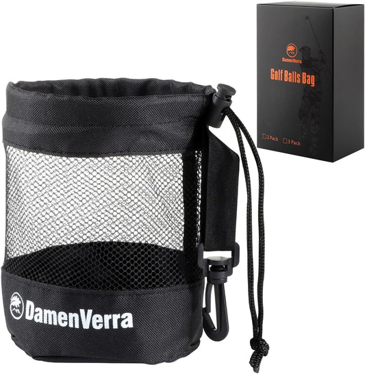 Golf Ball Bags,Nylon Mesh Golf Ball bag Pouch with Bagwith Sliding Drawstring Cord Lock Closure,Can Hold 20 Golf Balls,Golf Ball Storage Bag for Golf Tennis Balls,Gym,Shower,Washing Toys,Diving