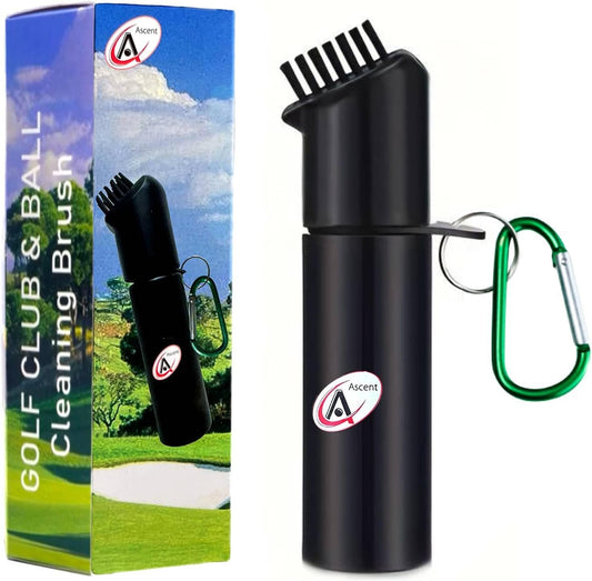 Golf Club Cleaner - Gift Boxed Golf Water Brush with Nylon-Bristles - Precise Cleaning, Anti-Leak Reservoir Squeeze Bottle - Golf Gift Idea for Father, Men, Women, Golfer