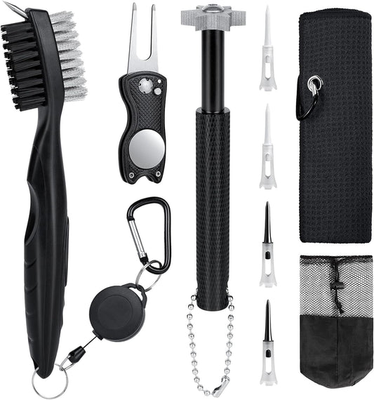 Golf Club Brush Groove Cleaner Tools,Golf Club Groove Cleaner Accessories Set, Golf Groove Cleaning Tool Great Gift for Men and Women for Golf Shoes/Golf Club/Golf/Golf Groove/Golf Irons