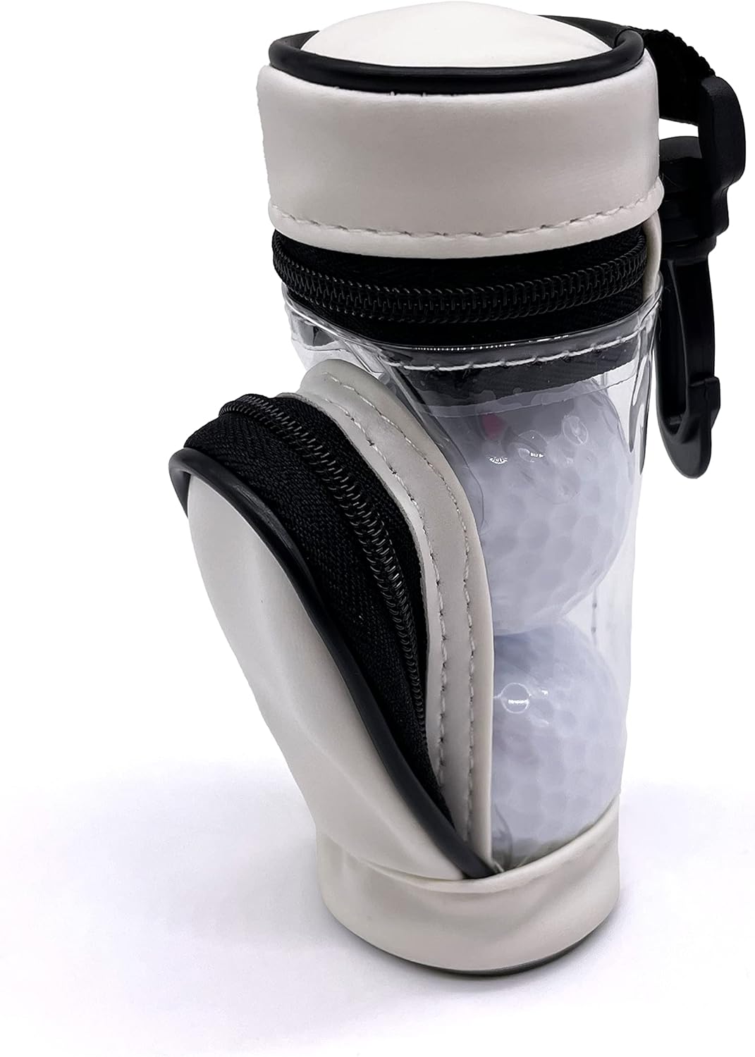 Silfrae Golf Ball Pouch Golf Ball Carry Bag Golf Tee Holder with 3 Balls and 3 Tees