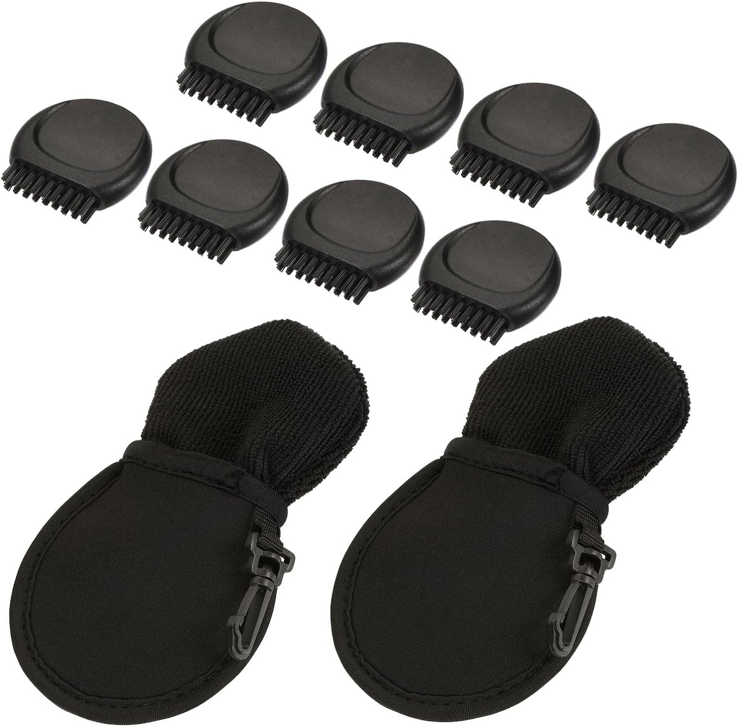 MECCANIXITY Golf Club Brush Set Golf Ball Cleaner Portable Pocket Golf Ball Brush 5mm 105mm Nylon Plush Fabrics for Golf Clubs Pack of 10