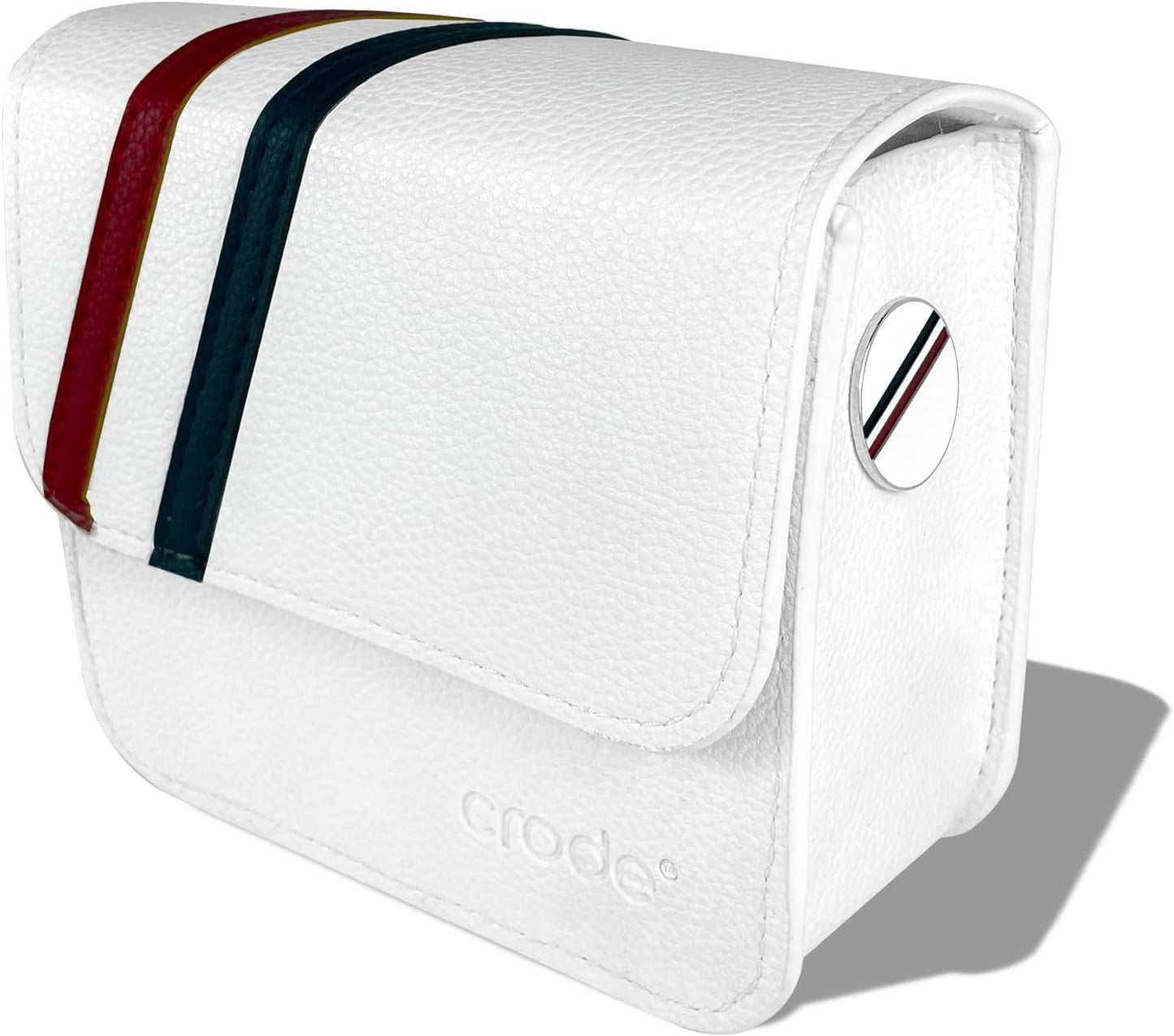 CRODE Golf Rangefinder Leather Case and Tee Holder with Ball Marker Compatible with Bushnell Callaway Tectectec Universal Range Finder Carry Bag