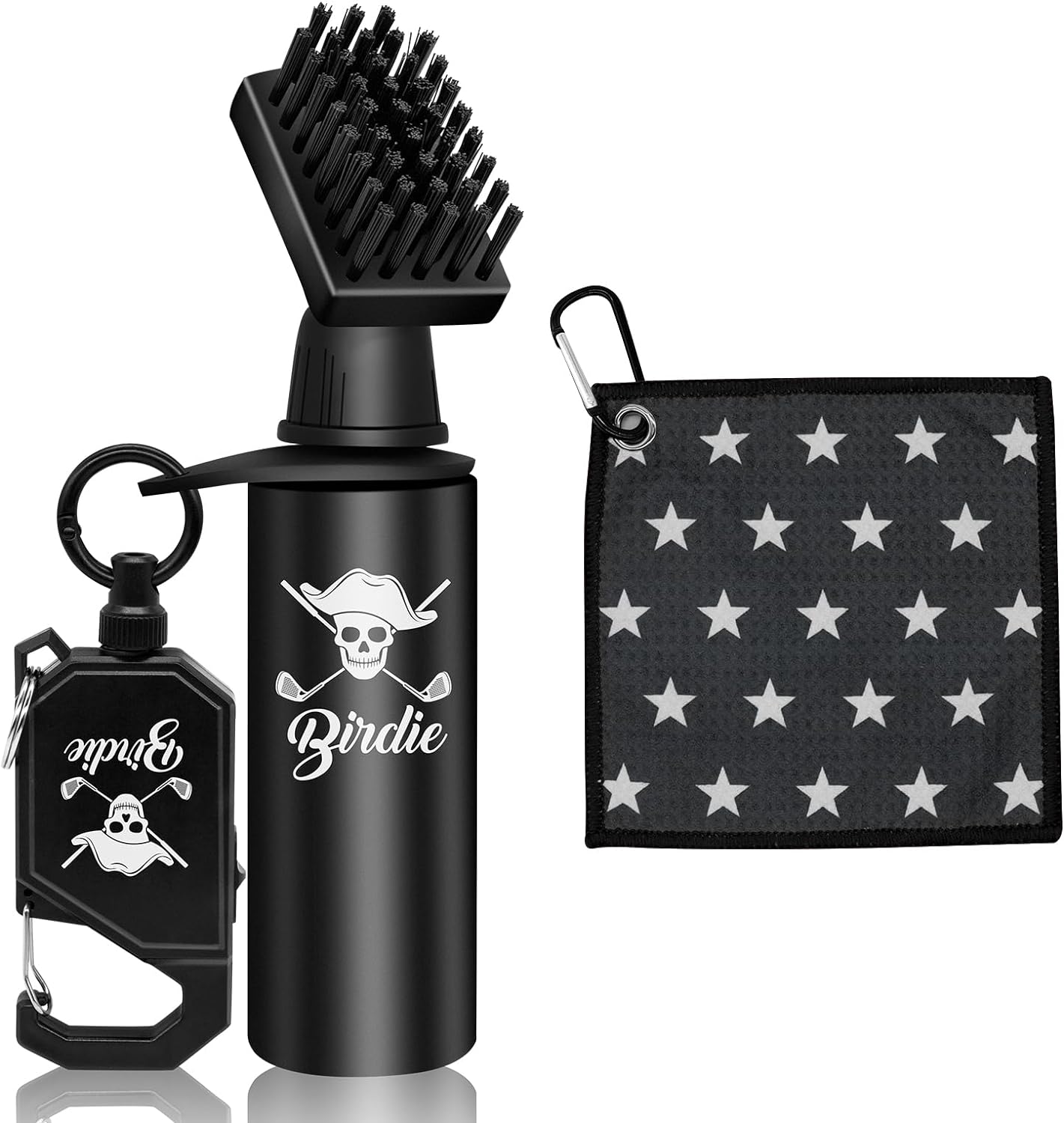 Montela Golf Club Cleaner Brush Golf Water Brush with Mini Towel Golf Brush Cleaning Golf Club & Ball Golf Club Cleaner Kit Golf Accessories for Gift for Men/Women