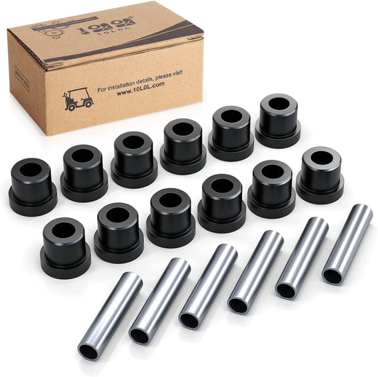 Golf Cart Spring Bushing Kit-Rear Leaf Springs Shackles Bushing Sleeve for EZGO TXT/Medalist (1994-up) & Club Car DS (1981-up), Replaces Parts 70289-G02/70291-G01/1012303/1015583