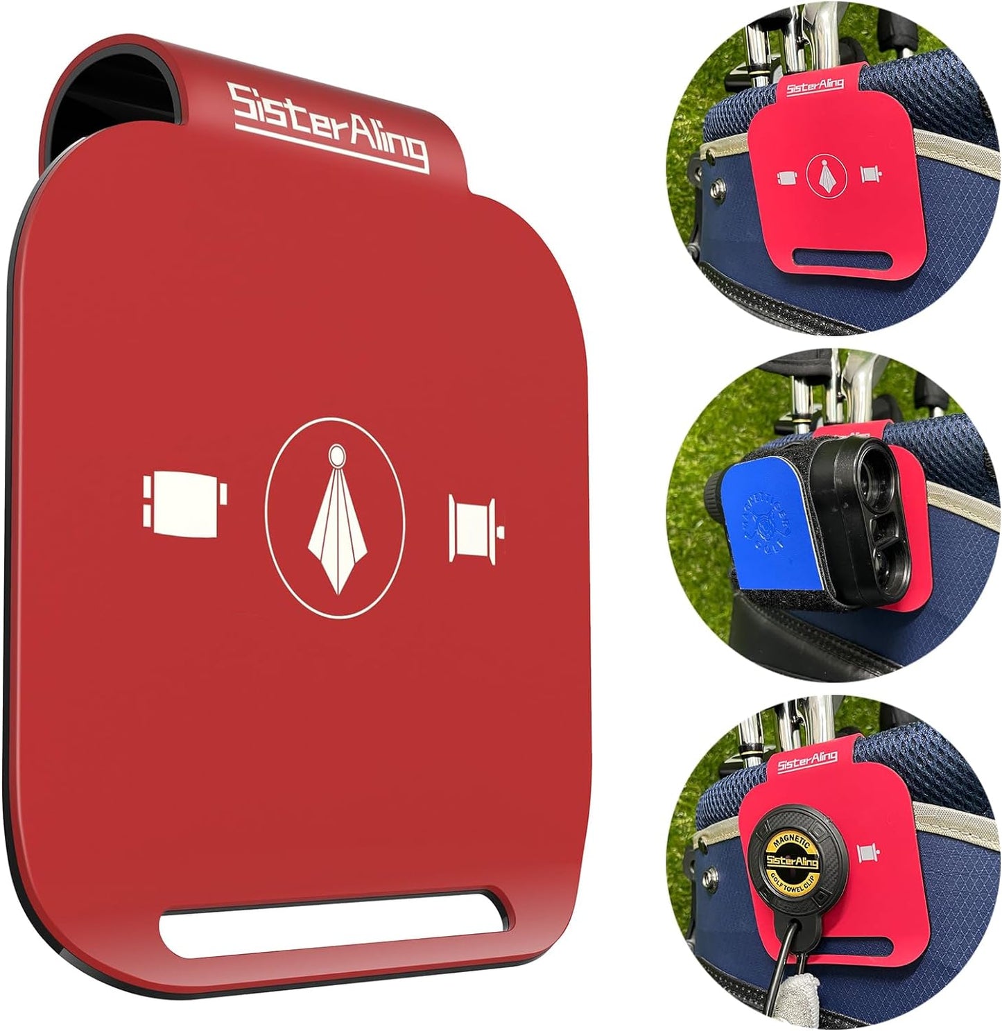 Golf Bag Metal Landing Pads for Magnetic Golf Towel,Golf Rangefinder,Golf Flask,Golf Speaker- Quick Access to Magnetic Golf Equipment and Accessories-Golf Gift -US Patent