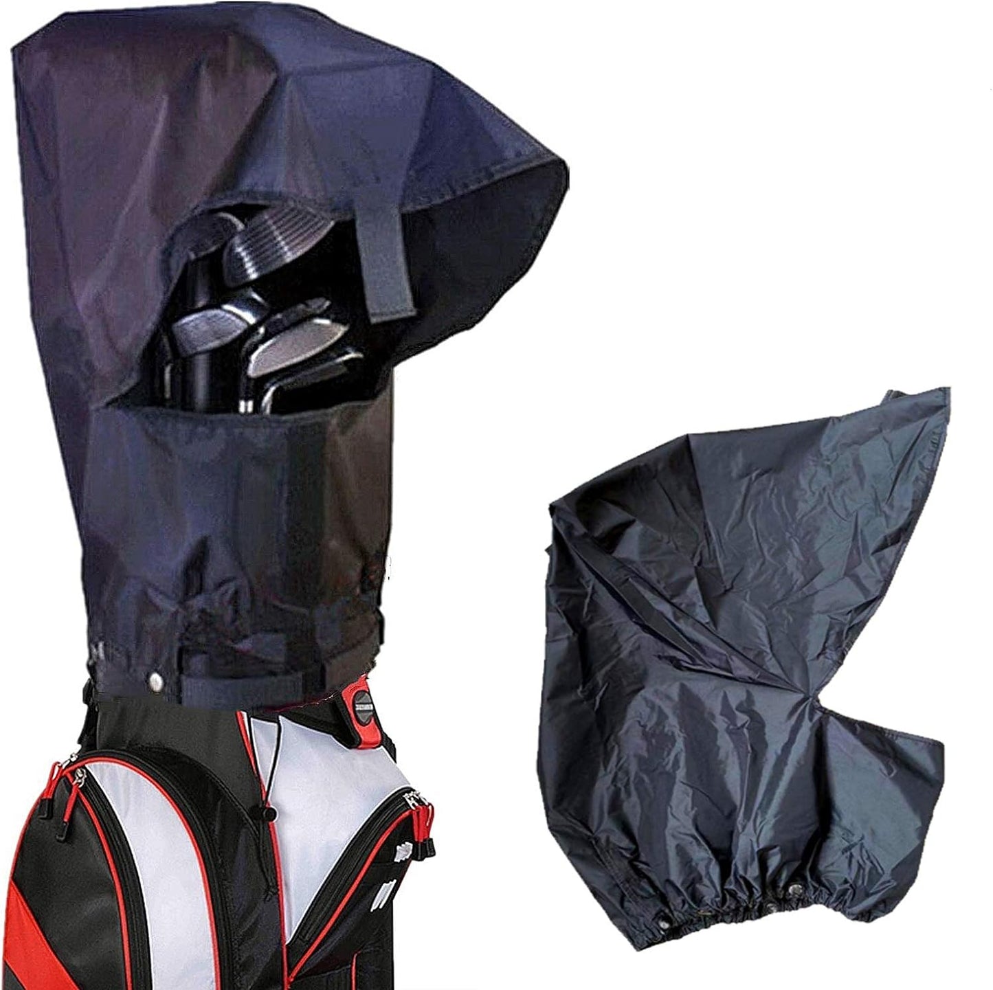Golf Bag Rain Cover Waterproof Hood Protection Black Pack Durable Lightweight Club Bags Raincoat for Men Women Golfer