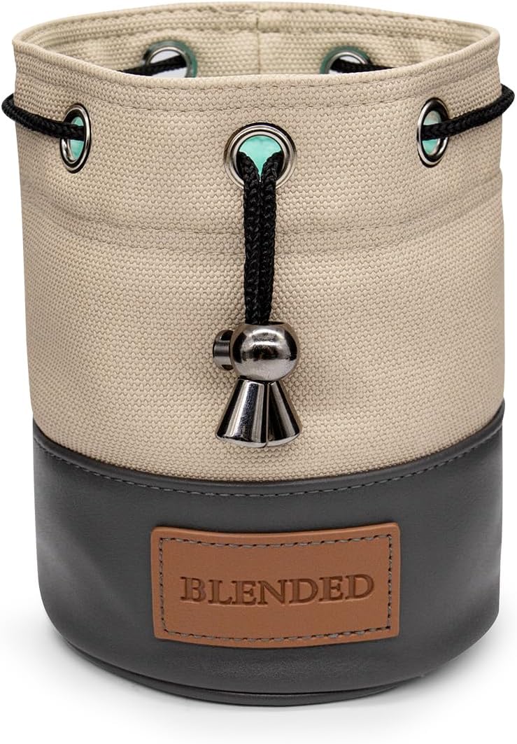 Golf Valuables Pouch,Bucket Waist Design Golf Pouch Bag with Drawstrings Golf Tee Bag Pouch Leather Golf Tee Pouch Golf Ball Bag for Men Women