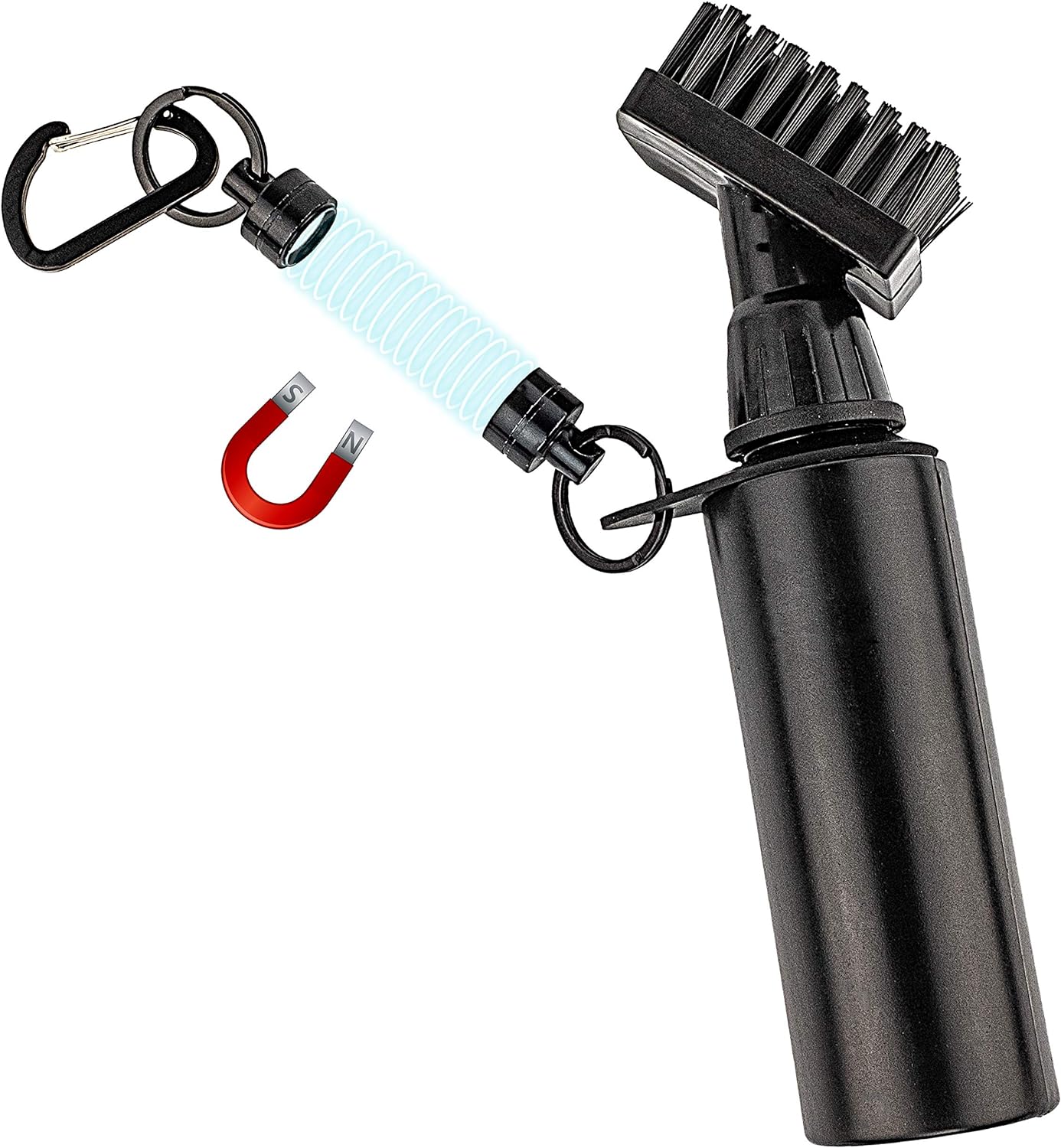 Golf Club Cleaning kit : foaming Golf Club Cleaner Brush with Water/soap Tank + Magnetic Keychain + Golf Club Towel + Golf Ball Towel (Towels are Optional)