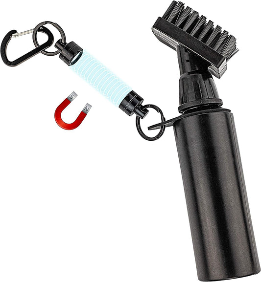 Golf Club Cleaning kit : foaming Golf Club Cleaner Brush with Water/soap Tank + Magnetic Keychain + Golf Club Towel + Golf Ball Towel (Towels are Optional)