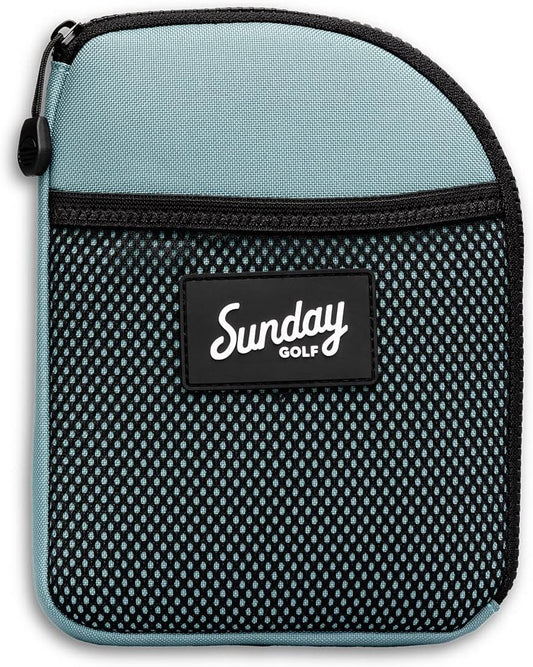 Golf Valuables Pouch with Clip by Sunday Golf | Zippered, Water Resistant Nylon, for Extra Tees, Pencils, Ball Markers