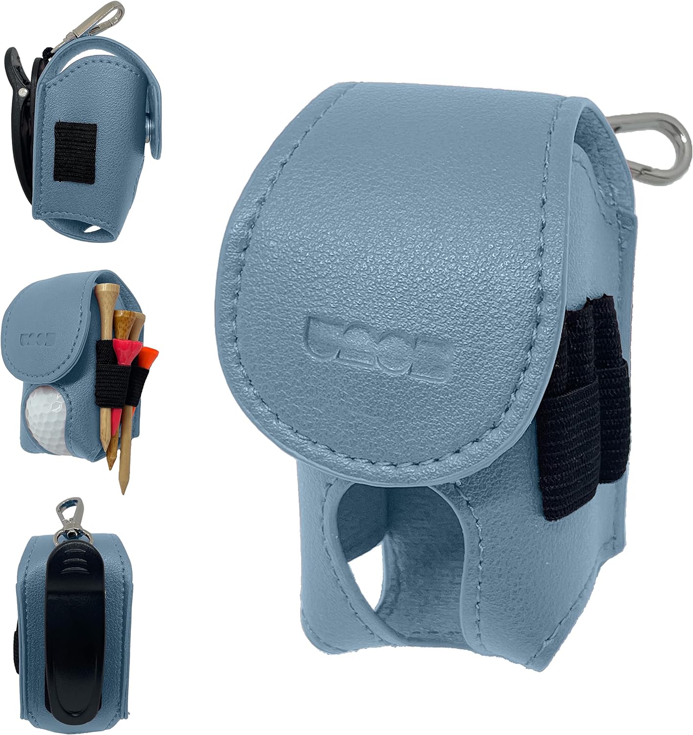 Golf Ball Carry Bag | Golf Tee Holder Pouch | Portable Golf Ball Storage Bag for 2 Golf Balls, 5 Tees and 1 Divot Repair Tool
