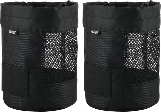 Cosmos Pack of 2 Golf Balls Storage Bag Golf Ball Pouch Drawstring Nylon Mesh Net Golf Tees Pouch Bag for Golf Club Ball & Tee Organizer