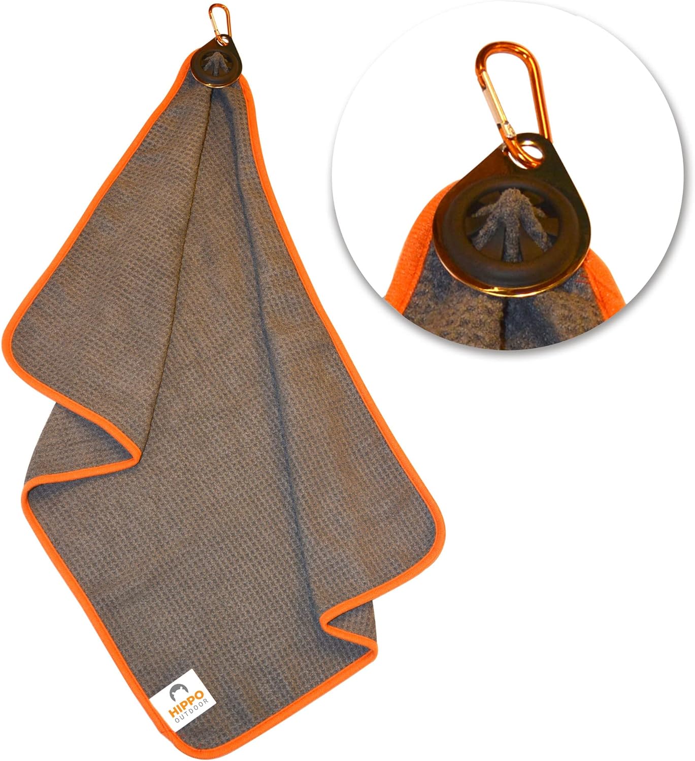 Removable Golf Towel Holder. Premium Microfiber Waffle with Easy Access for Golf Bags. Lower Your Score with Clean Golf Equipment (8170).