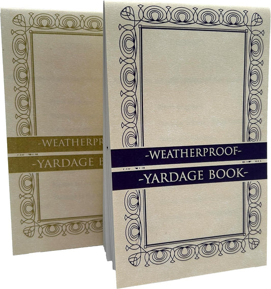 Golf Yardage Books (2 Pack) PGA Template, USGA Conforming, Lifetime Weatherproof Paper