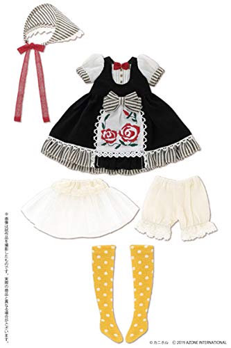 Betsy Mccall Pure Neemo Lss  Rose Maiden Dress ~ By Canihol ~  Black X Stripe (For Doll)