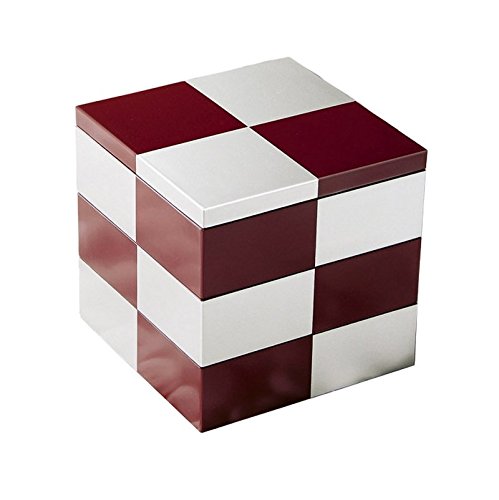 Beishi Lacquer Ware Store Kaze-Ya Style Ichimatsu 5.0 Silver Vermilion Kz2320A Japan