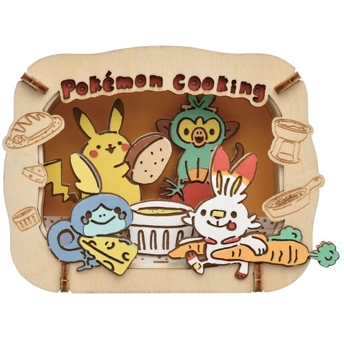 Pokemon Center Original Paper Theater Wood Style　Pokémon Cooking