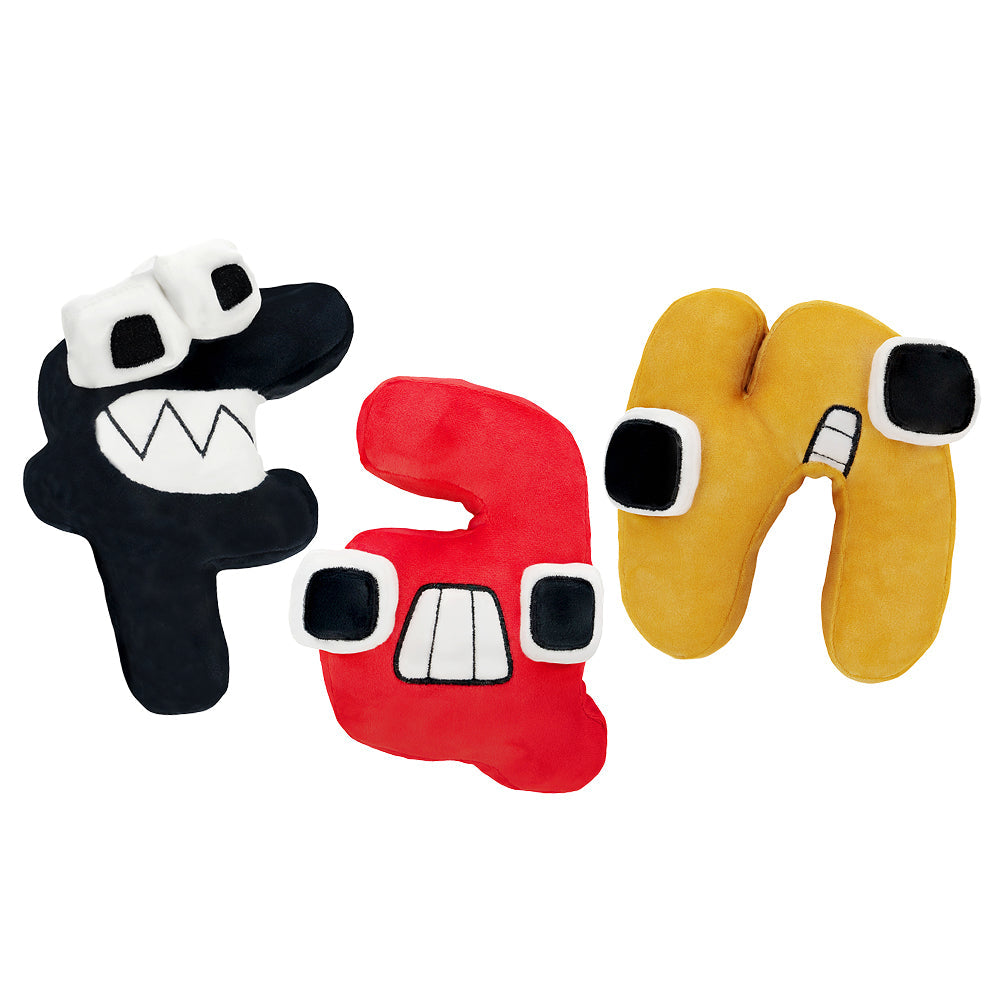 ALPHABET LORE - F-A-N Collectible Plush Complete Set (Three 8" Plushies, Series 1)