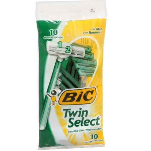 Bic Twin Select Shavers For Men Sensitive Skin 10's