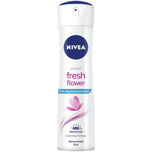 NIVEA FRESH FLOWER ALUMINUM FREE DEODORANT SPRAY 150ML 5 FL OZ