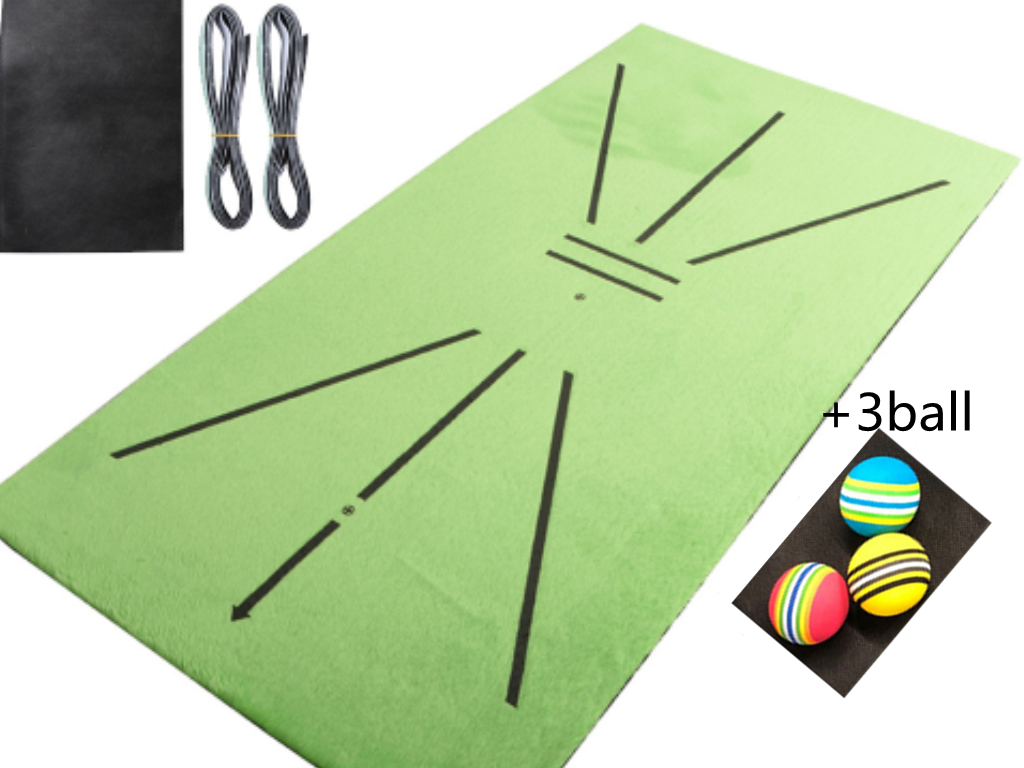 The Marking Pad In The Mat Shows The Trajectory Of The Ball, Cutting The Practice Mat - Blue Force Sports