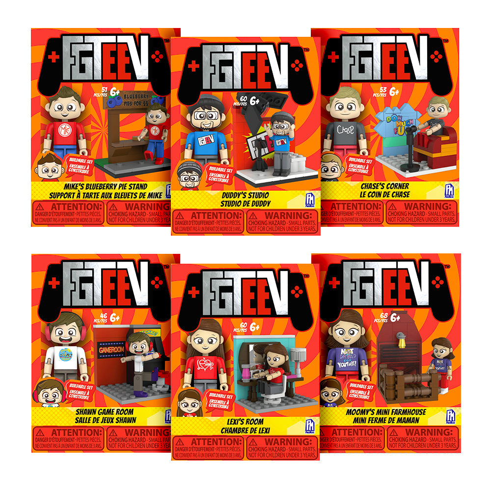 FGTeeV - Single Figure Buildable Sets (Six 2.25" Buildable Figures, Series 1)