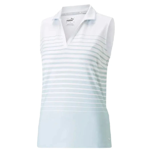 Puma Ladies MATTR Sleeveless Stripe Golf Polo