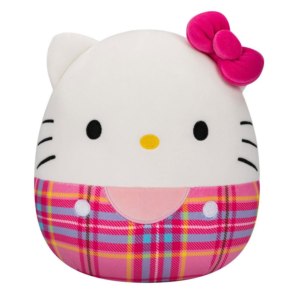 Squishmallows Sanrio 8" Plaid Hello Kitty Plush Toy