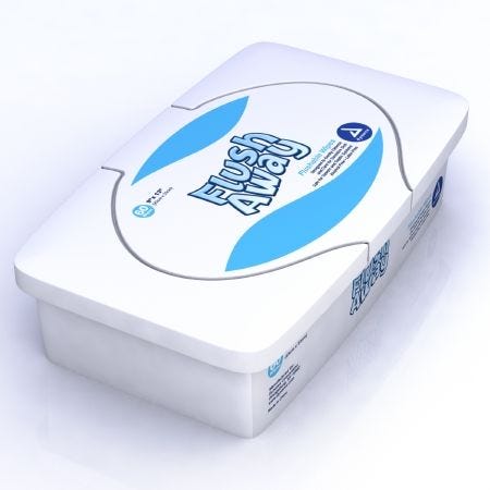 Flush Away 1321 Flushable Personal Wipe Case of 540 12309313