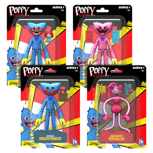 POPPY PLAYTIME - Action Figures 4-Pack (Four 5" Posable Figures, Series 1) [OFFICIALLY LICENSED]