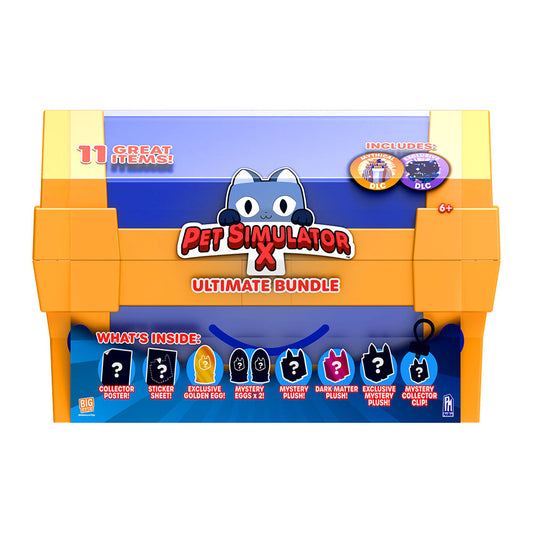 PET SIMULATOR - Blue Treasure Chest Ultimate Bundle (12" Case w/ 11 Items, Series 1) [ONLINE EXCLUSIVE] [Includes DLC]