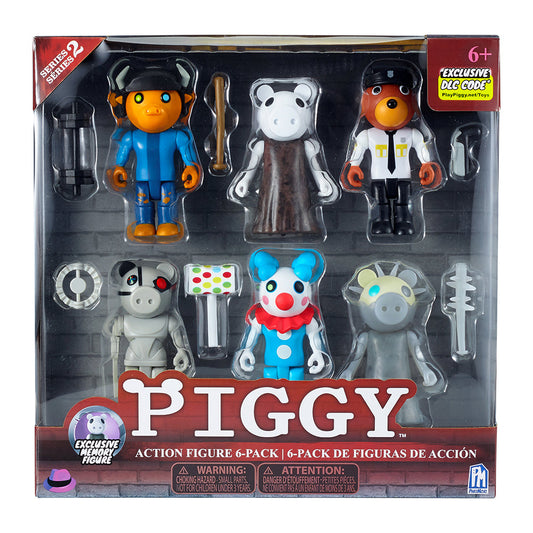 PIGGY - Action Figure 6-Pack (Six 3.5" Buildable Toys, 6 Accessories, Series 2) [Includes DLC]