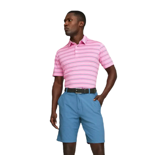 Puma MATTR Striper Golf Polo - Pink